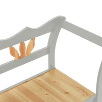 Thumbnail for Sitzbank Grau 107x45x75,5 cm Massivholz Tanne
