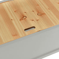 Thumbnail for Sitzbank Grau 107x45x75,5 cm Massivholz Tanne