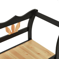Thumbnail for Sitzbank Schwarz 107x45x75,5 cm Massivholz Tanne