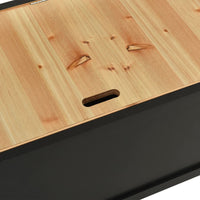 Thumbnail for Sitzbank Schwarz 107x45x75,5 cm Massivholz Tanne