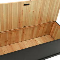 Thumbnail for Sitzbank Schwarz 107x45x75,5 cm Massivholz Tanne