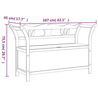Thumbnail for Sitzbank Schwarz 107x45x75,5 cm Massivholz Tanne