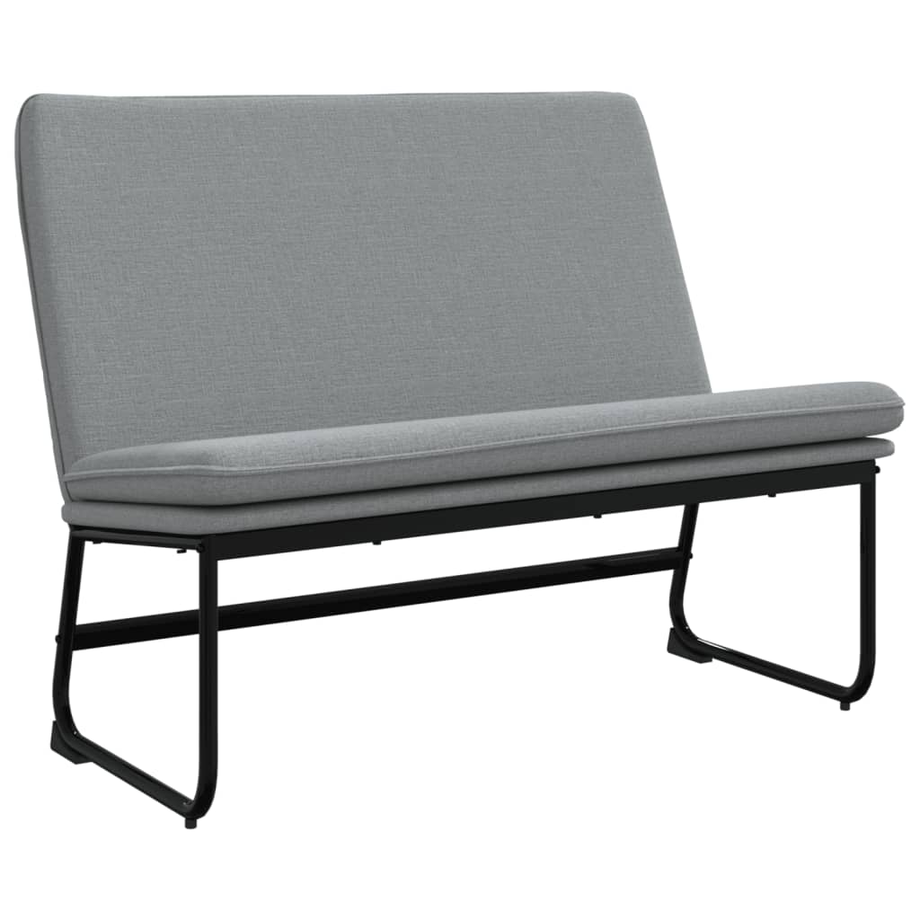 Sitzbank Hellgrau 100x75x76 cm Stoff