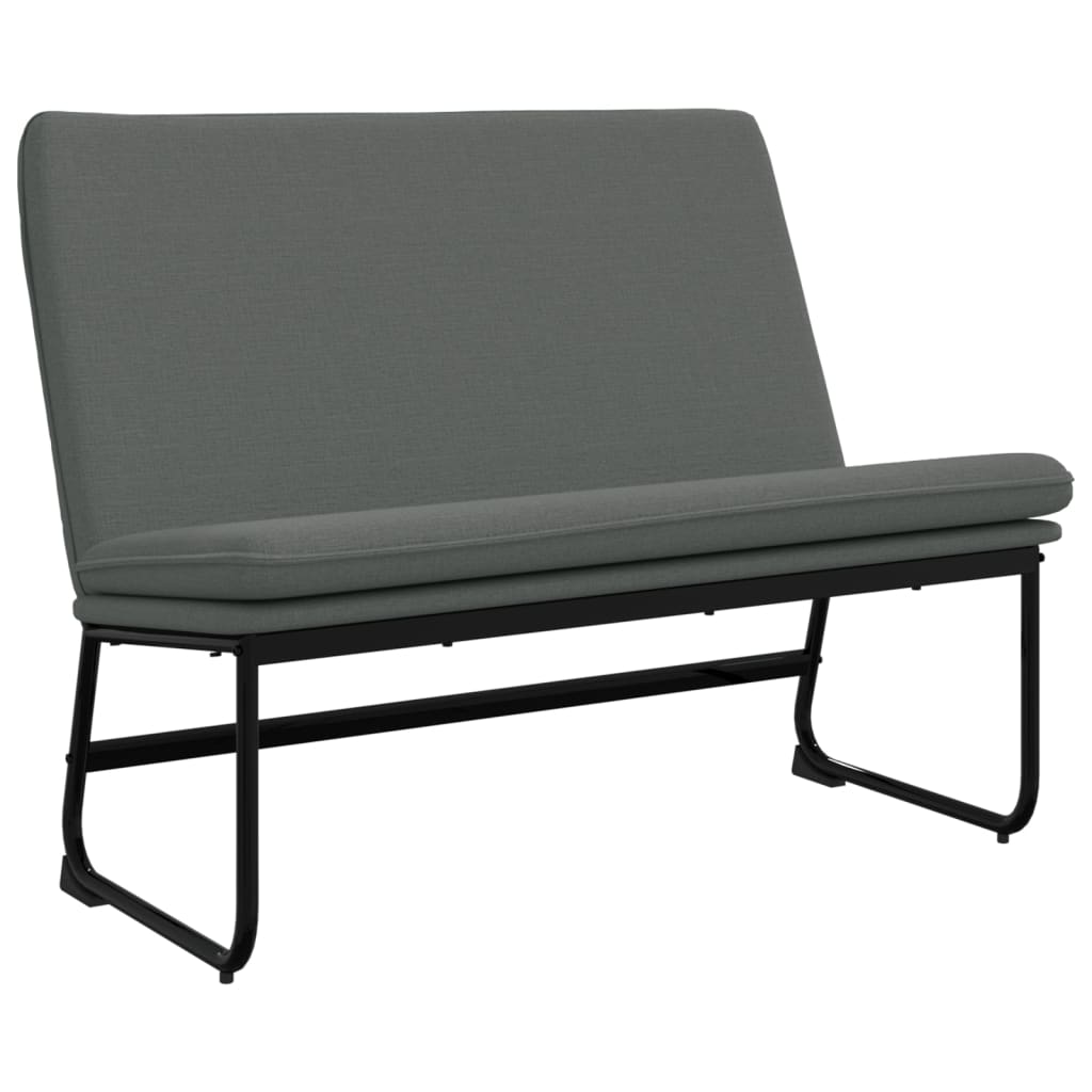 Sitzbank Dunkelgrau 100x75x76 cm Stoff