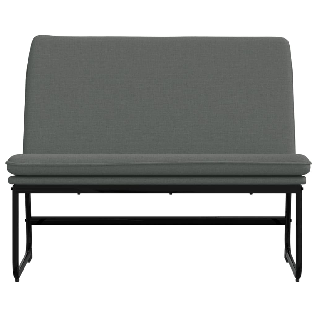Sitzbank Dunkelgrau 100x75x76 cm Stoff