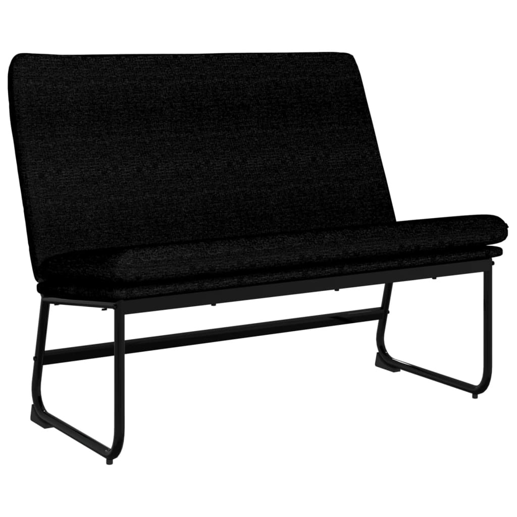 Sitzbank Schwarz 100x75x76 cm Stoff