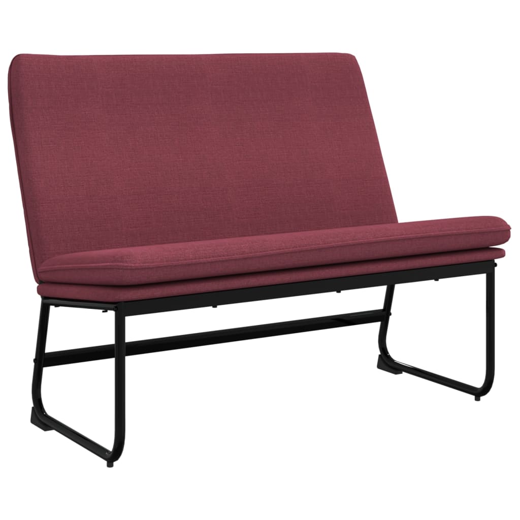 Sitzbank Weinrot 100x75x76 cm Stoff