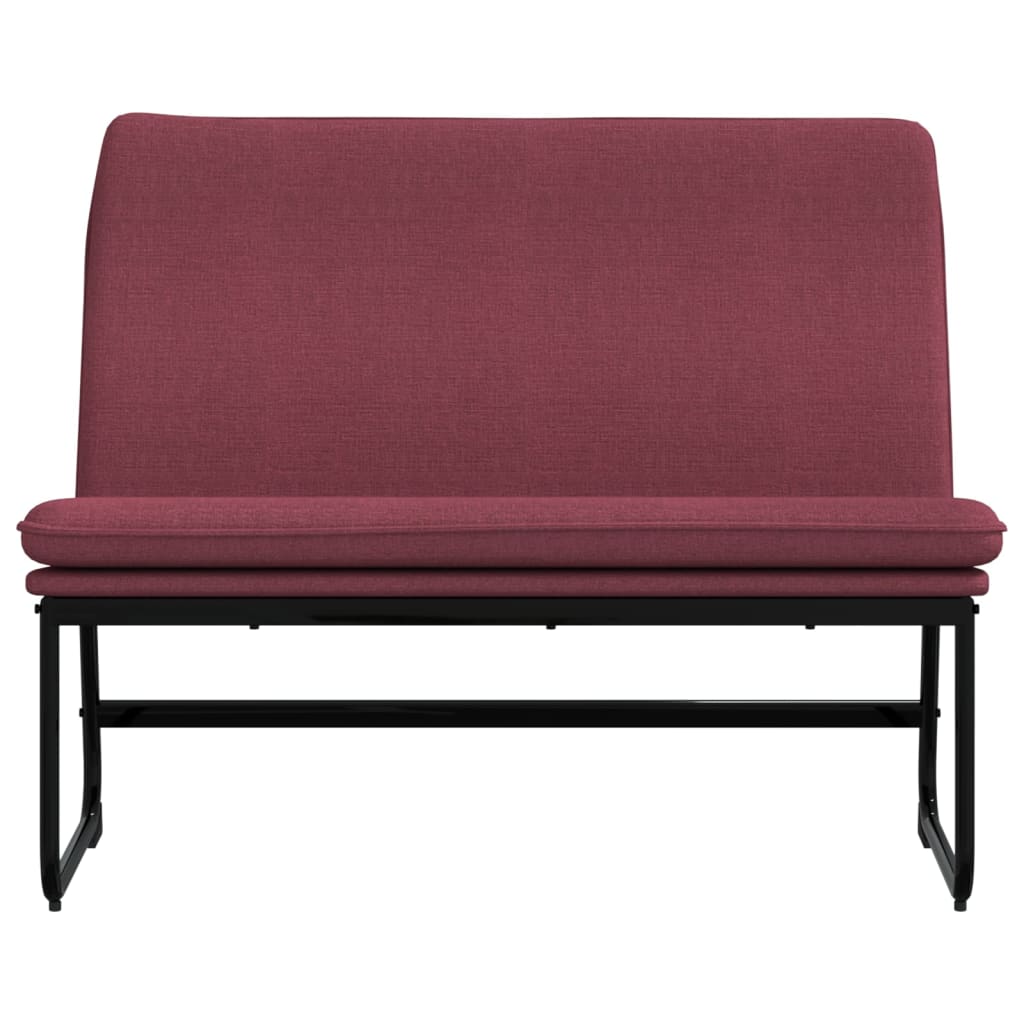 Sitzbank Weinrot 100x75x76 cm Stoff