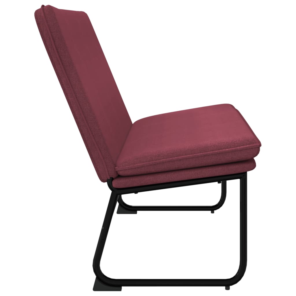 Sitzbank Weinrot 100x75x76 cm Stoff