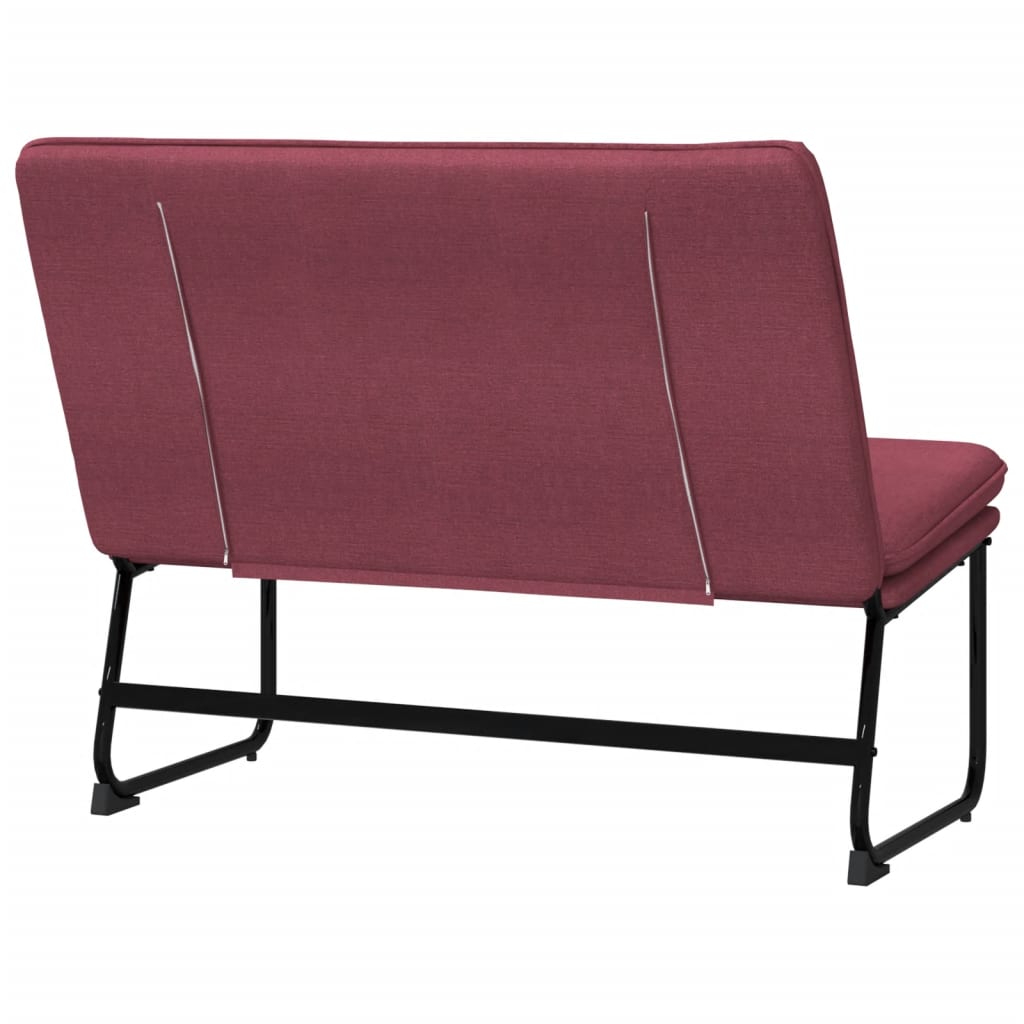 Sitzbank Weinrot 100x75x76 cm Stoff