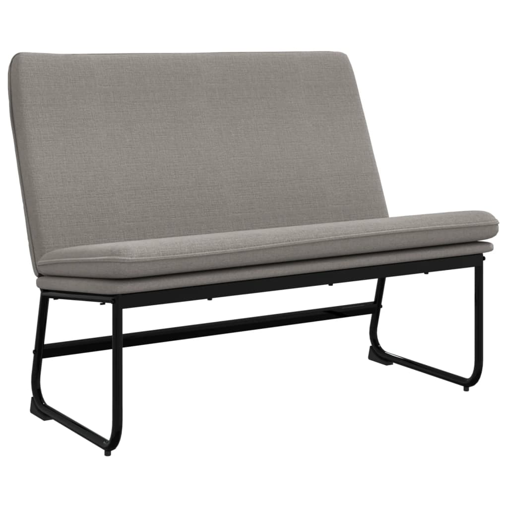 Sitzbank Taupe 100x75x76 cm Stoff