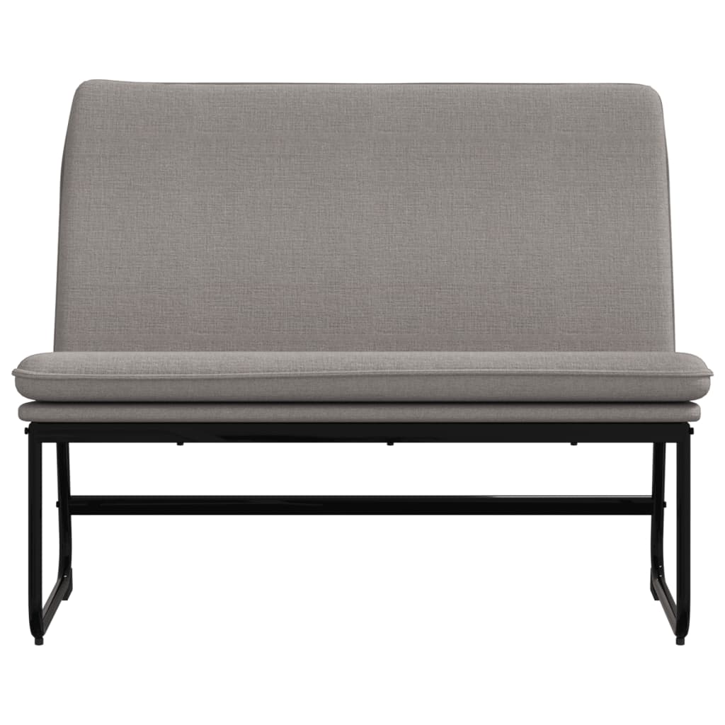 Sitzbank Taupe 100x75x76 cm Stoff
