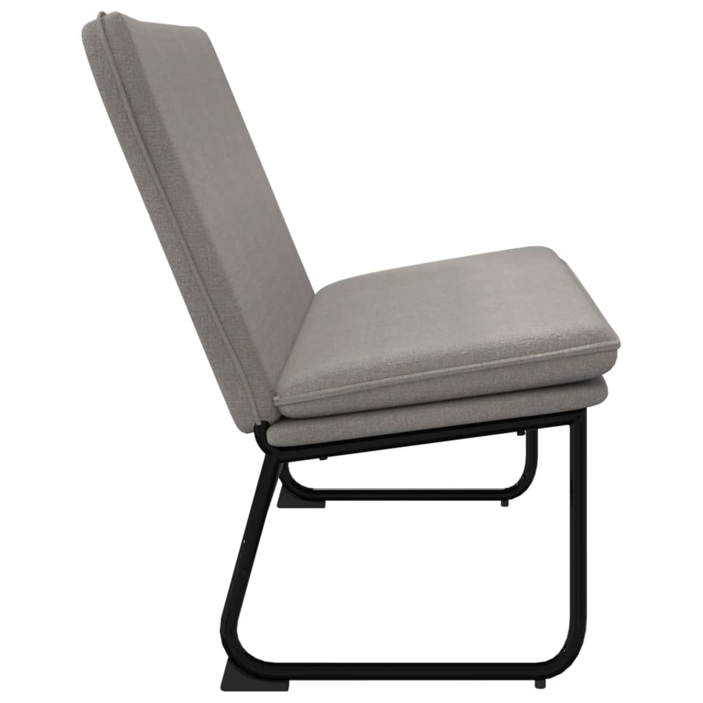 Sitzbank Taupe 100x75x76 cm Stoff