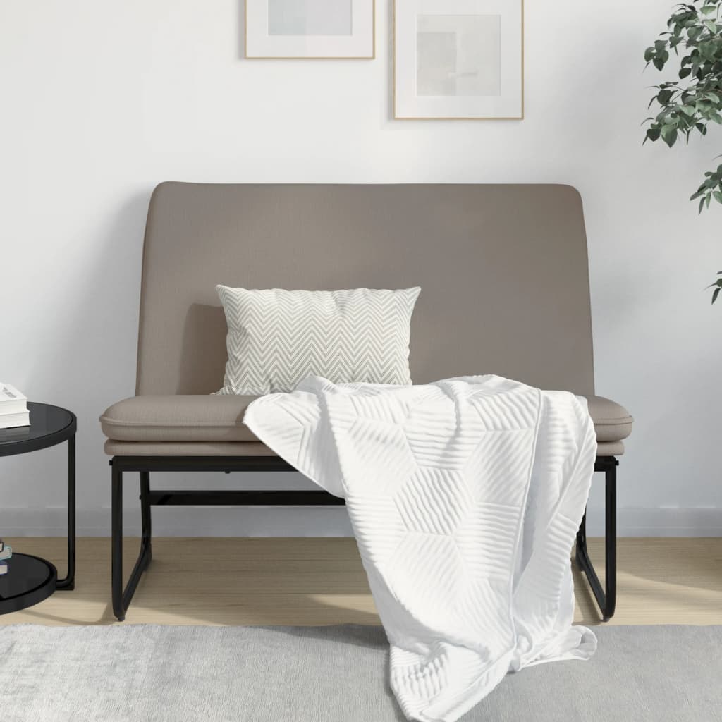 Sitzbank Taupe 100x75x76 cm Stoff