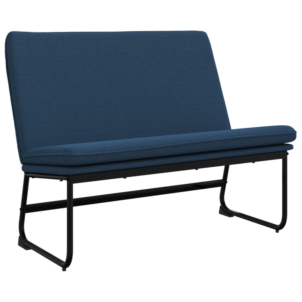 Sitzbank Blau 100x75x76 cm Stoff