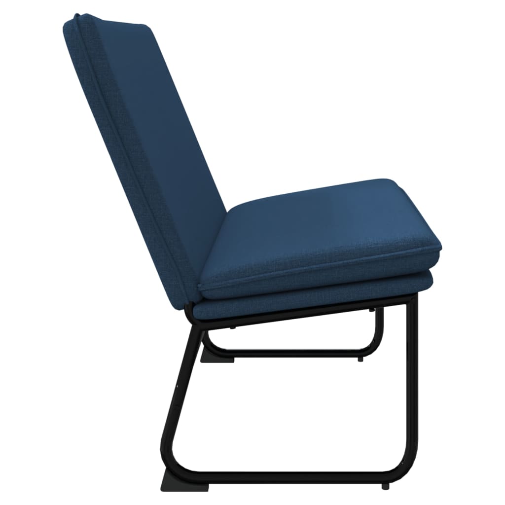 Sitzbank Blau 100x75x76 cm Stoff