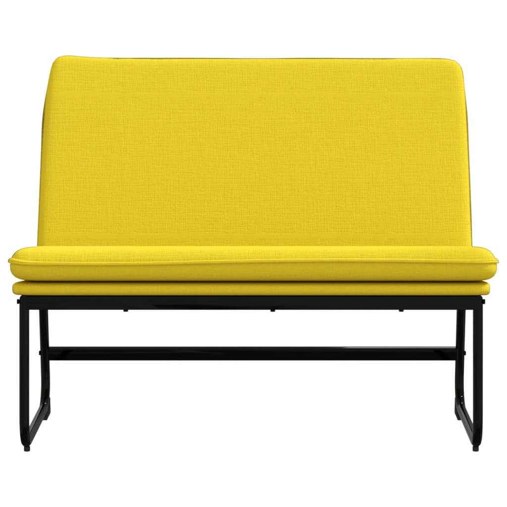 Sitzbank Hellgelb 100x75x76 cm Stoff