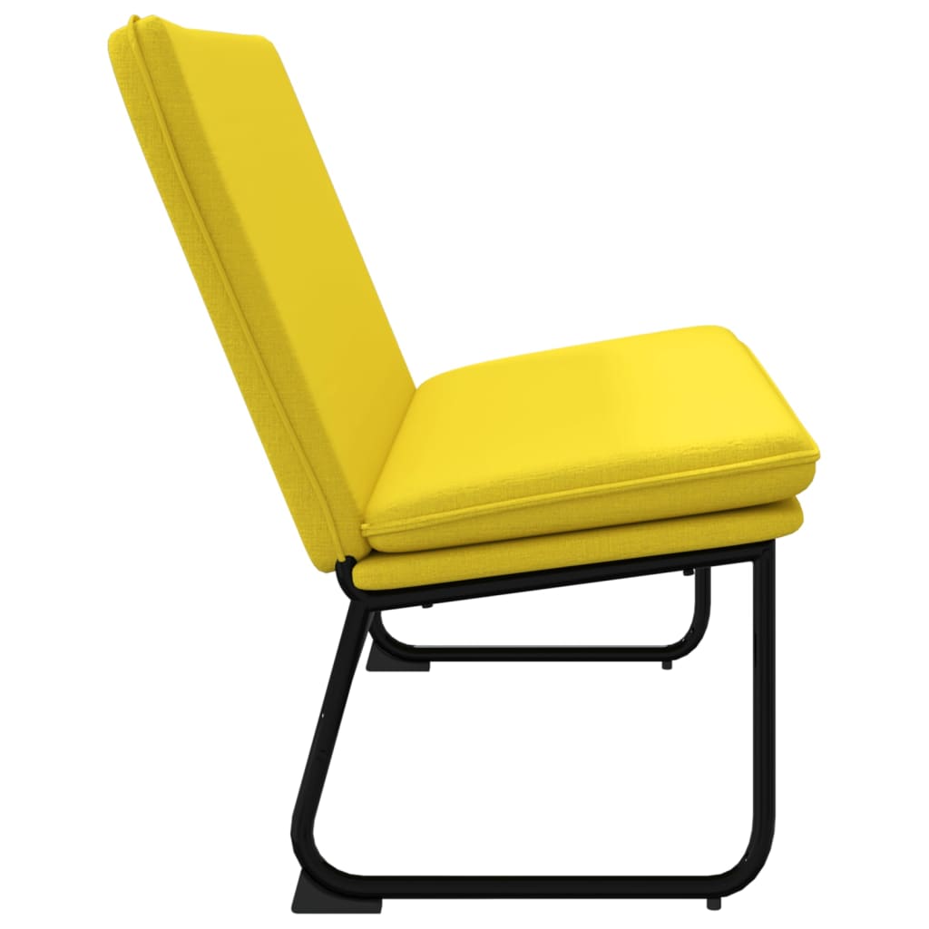 Sitzbank Hellgelb 100x75x76 cm Stoff