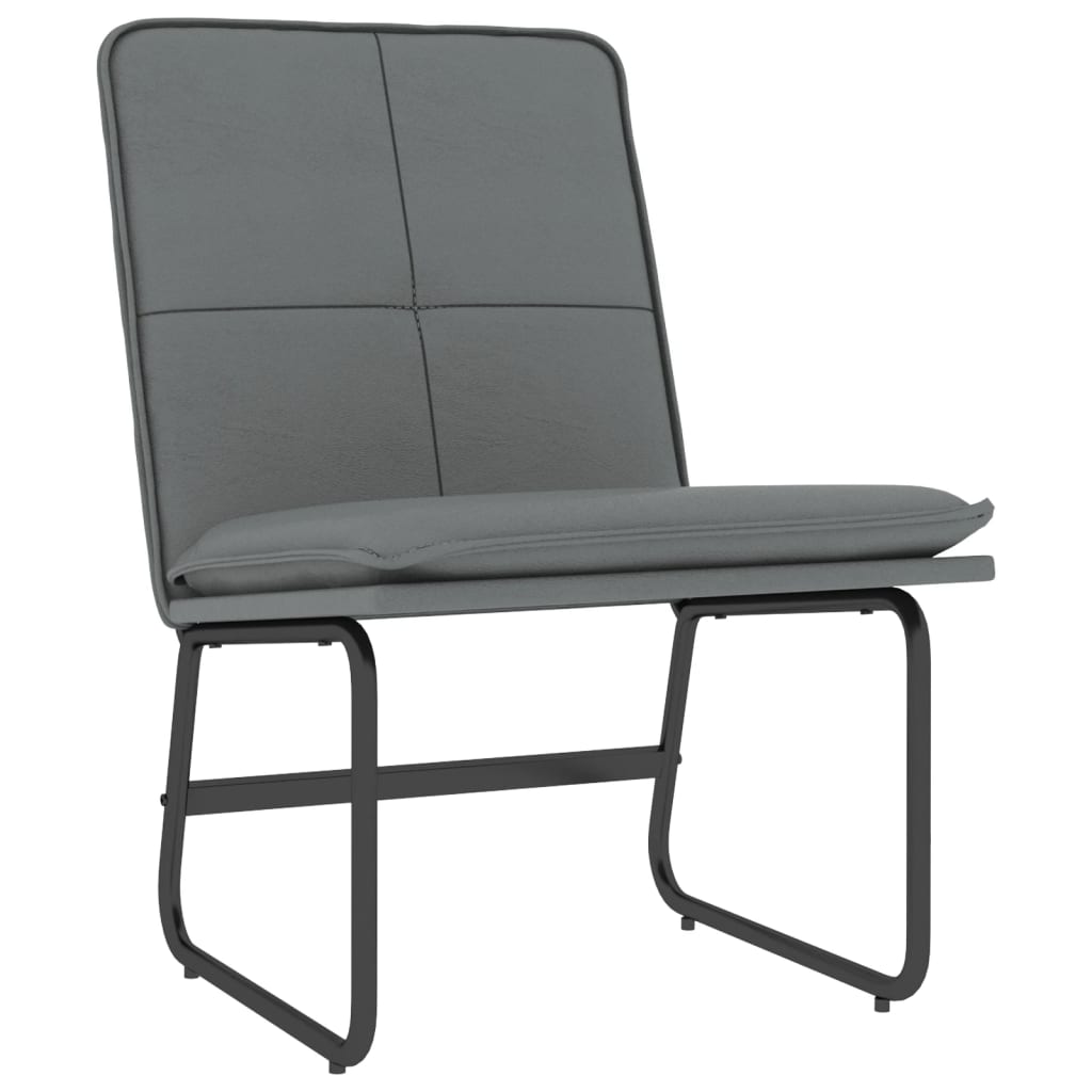 Loungesessel Grau 54x75x76 cm Kunstleder