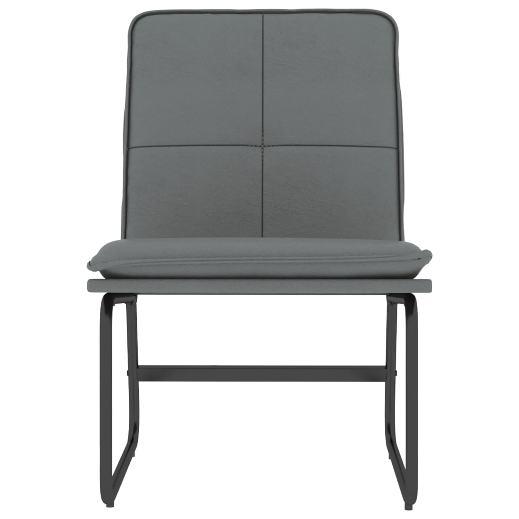Loungesessel Grau 54x75x76 cm Kunstleder