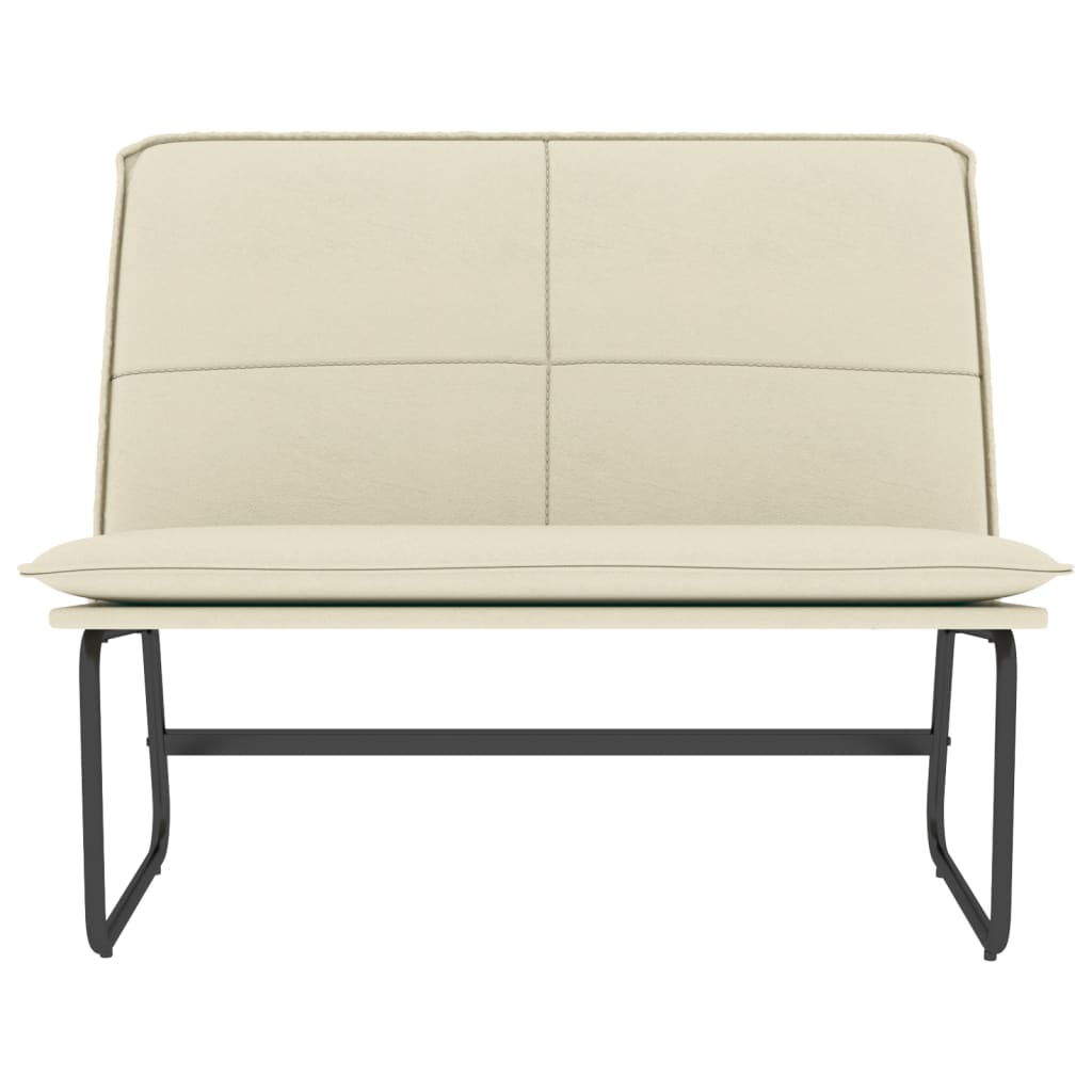 Sitzbank Creme 100x75x76 cm Kunstleder