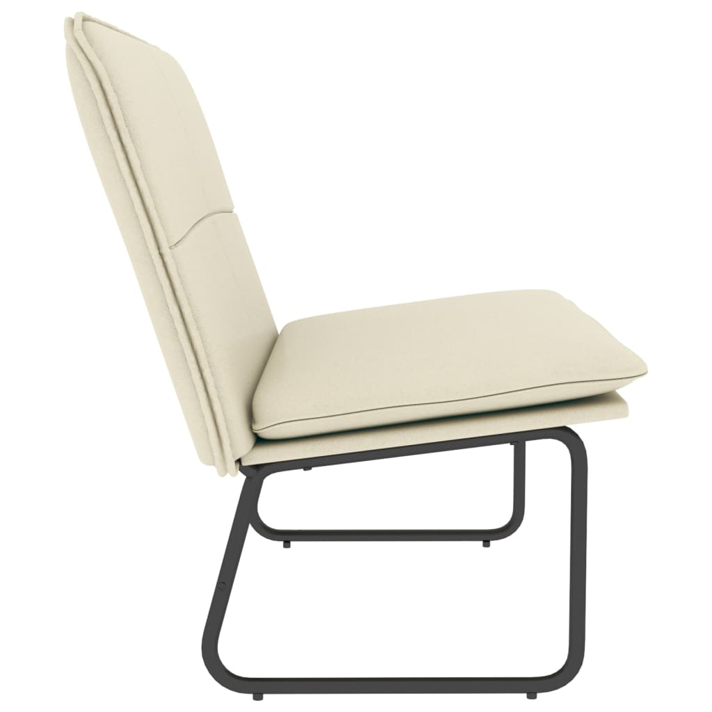 Sitzbank Creme 100x75x76 cm Kunstleder