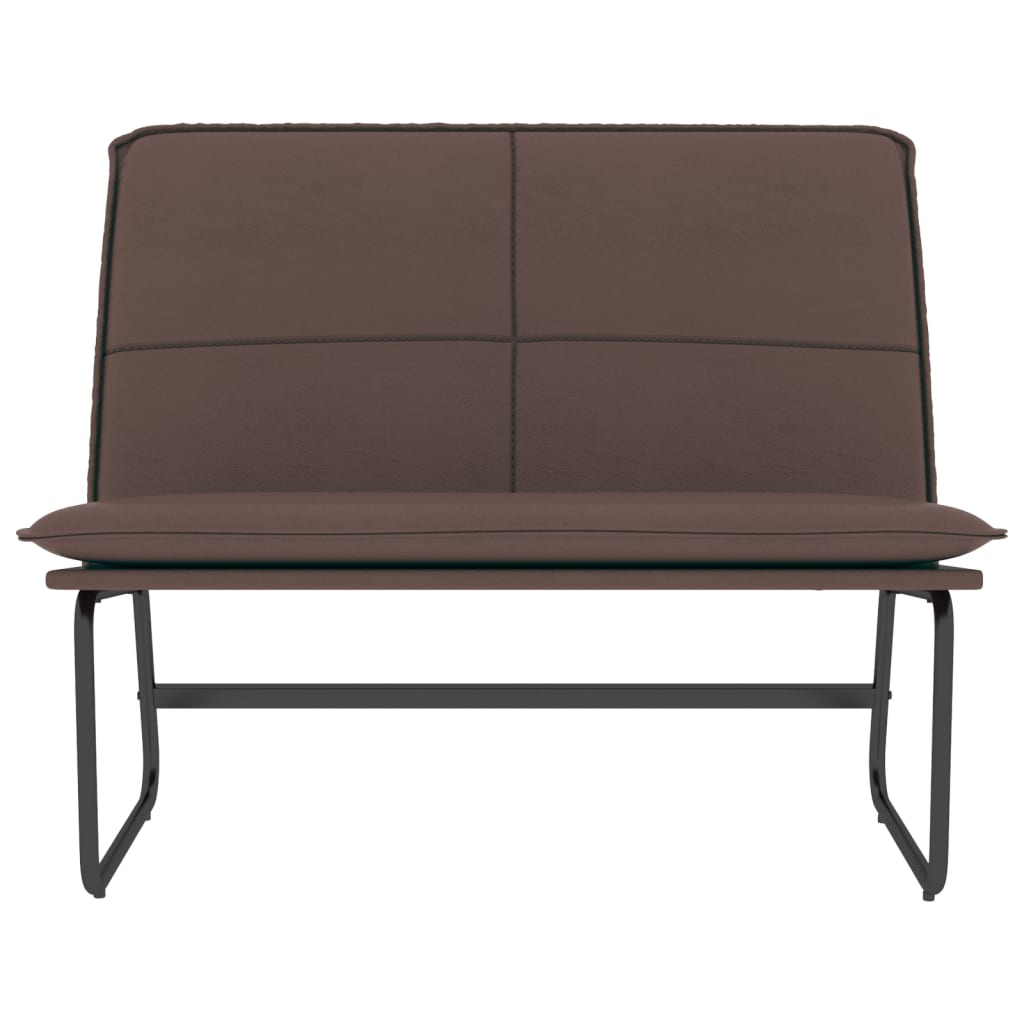 Sitzbank Braun 100x75x76 cm Kunstleder