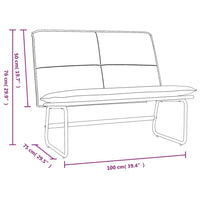 Thumbnail for Sitzbank Braun 100x75x76 cm Kunstleder