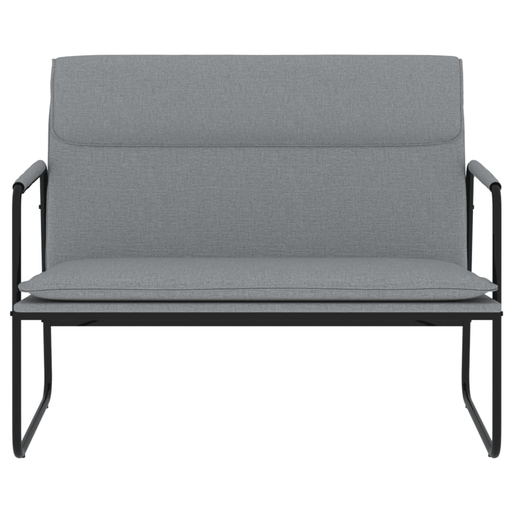 Sitzbank Hellgrau 100x64x80 cm Stoff