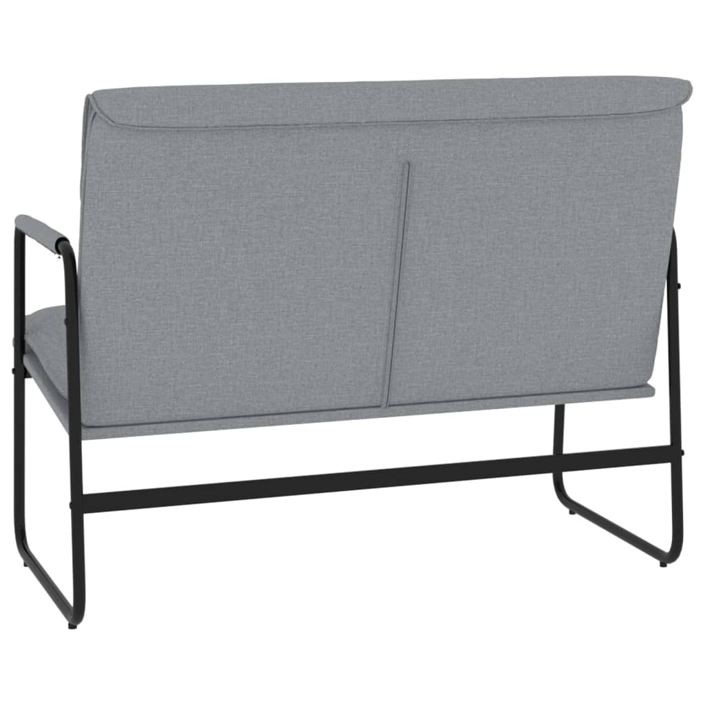 Sitzbank Hellgrau 100x64x80 cm Stoff