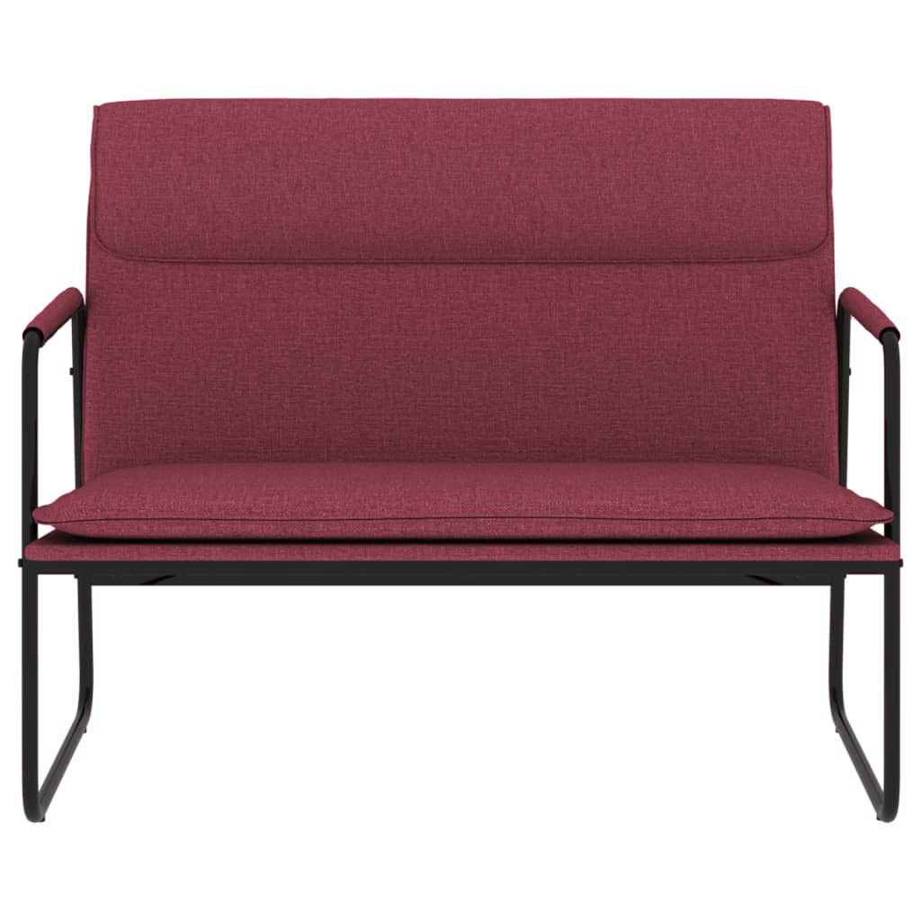 Sitzbank Weinrot 100x64x80 cm Stoff