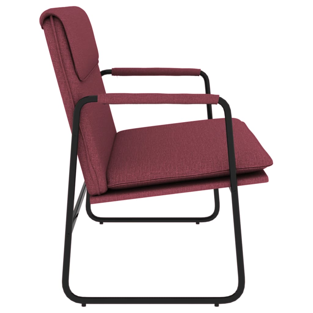 Sitzbank Weinrot 100x64x80 cm Stoff