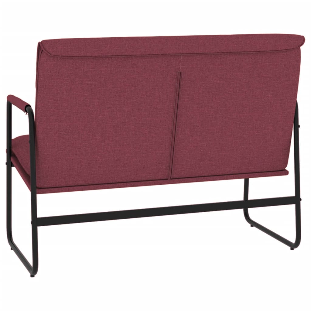 Sitzbank Weinrot 100x64x80 cm Stoff