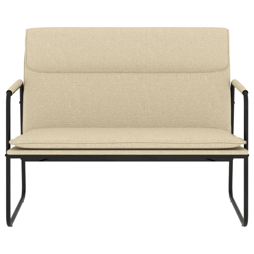 Sitzbank Creme 100x64x80 cm Stoff