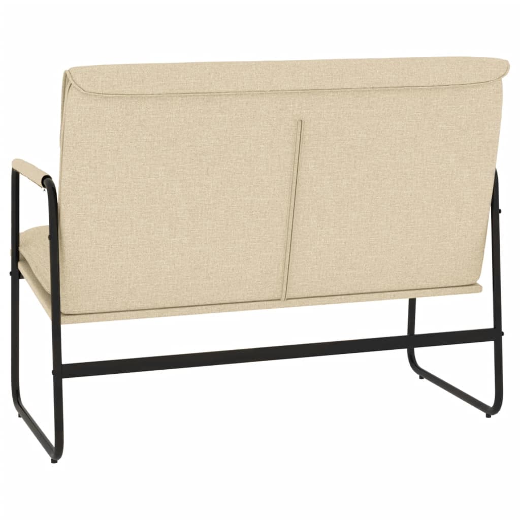Sitzbank Creme 100x64x80 cm Stoff