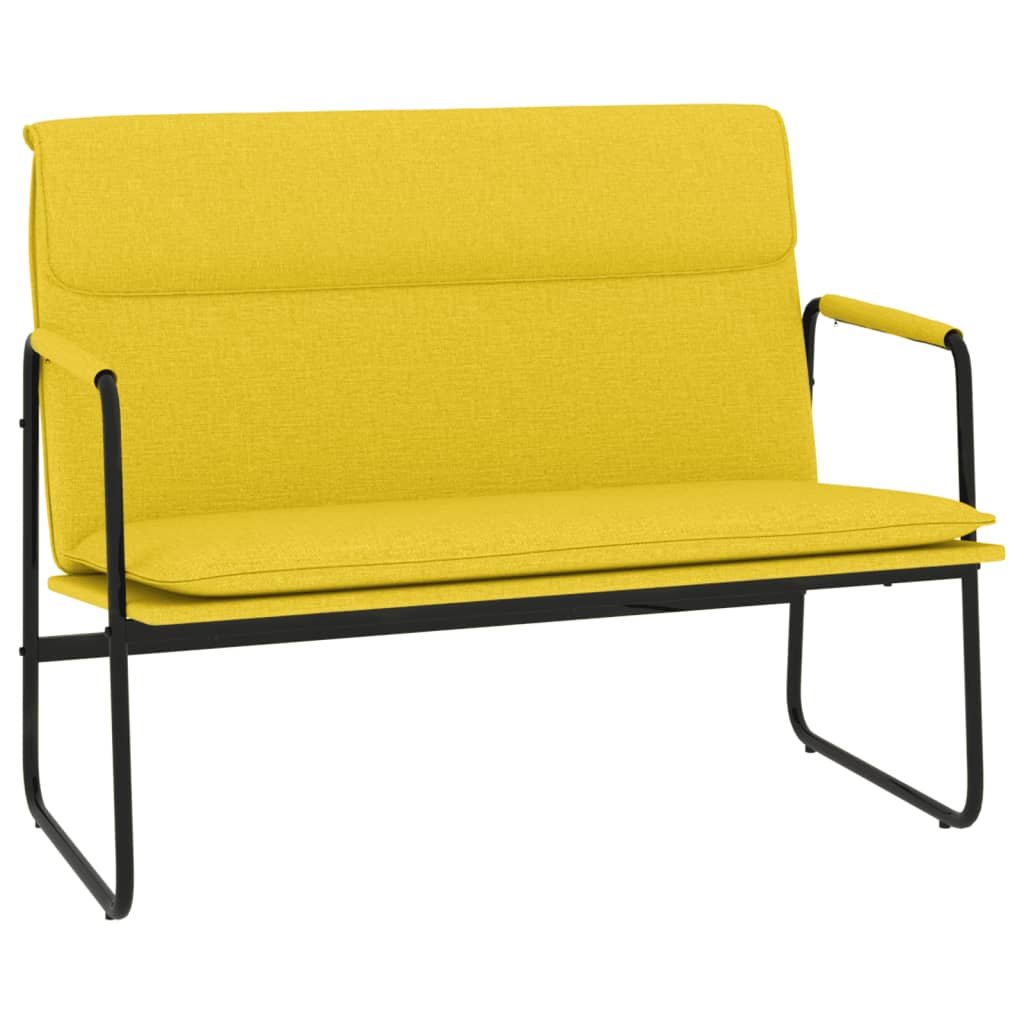 Sitzbank Hellgelb 100x64x80 cm Stoff