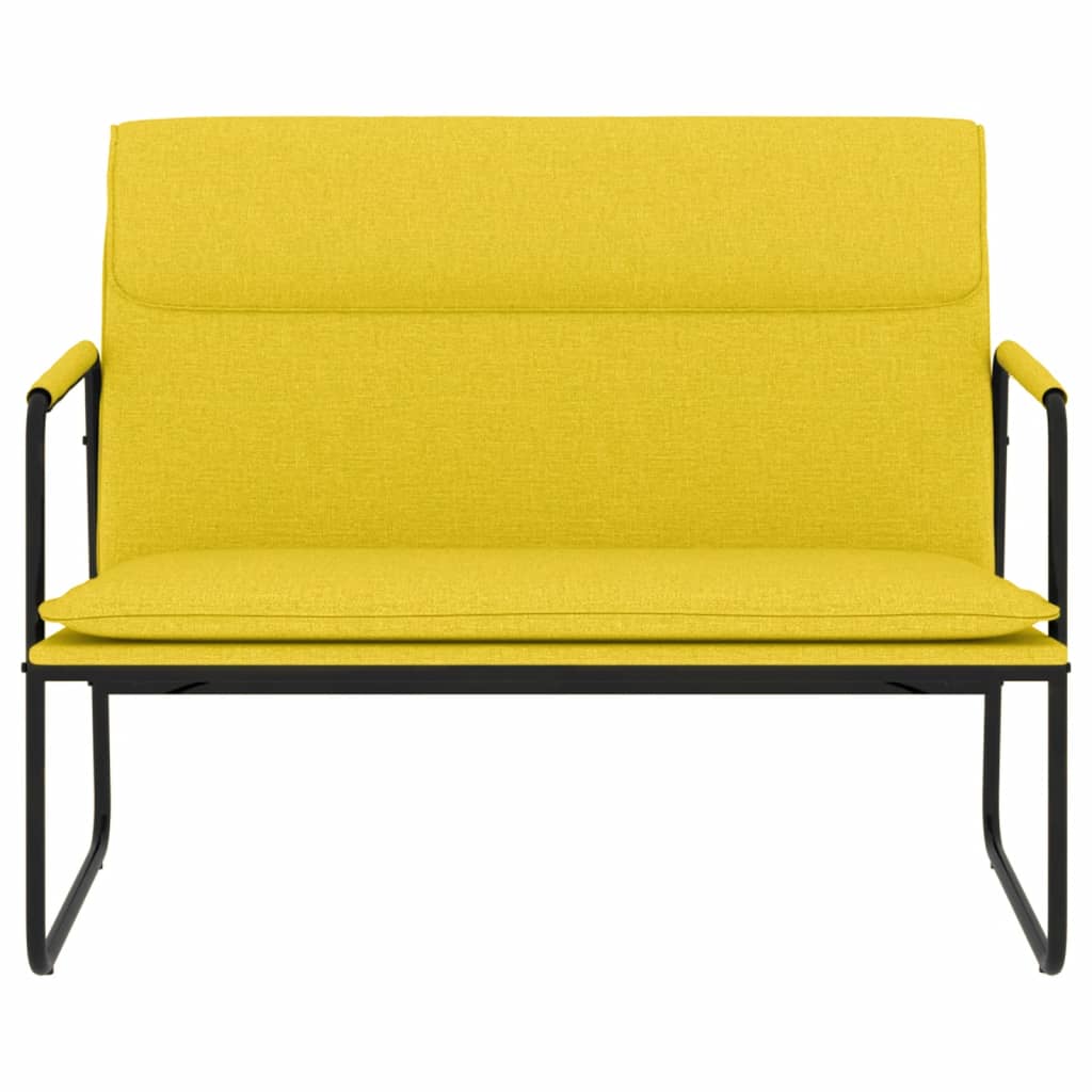 Sitzbank Hellgelb 100x64x80 cm Stoff