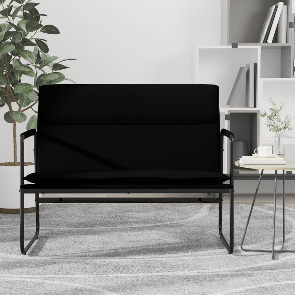 Sitzbank Schwarz 100x64x80 cm Kunstleder
