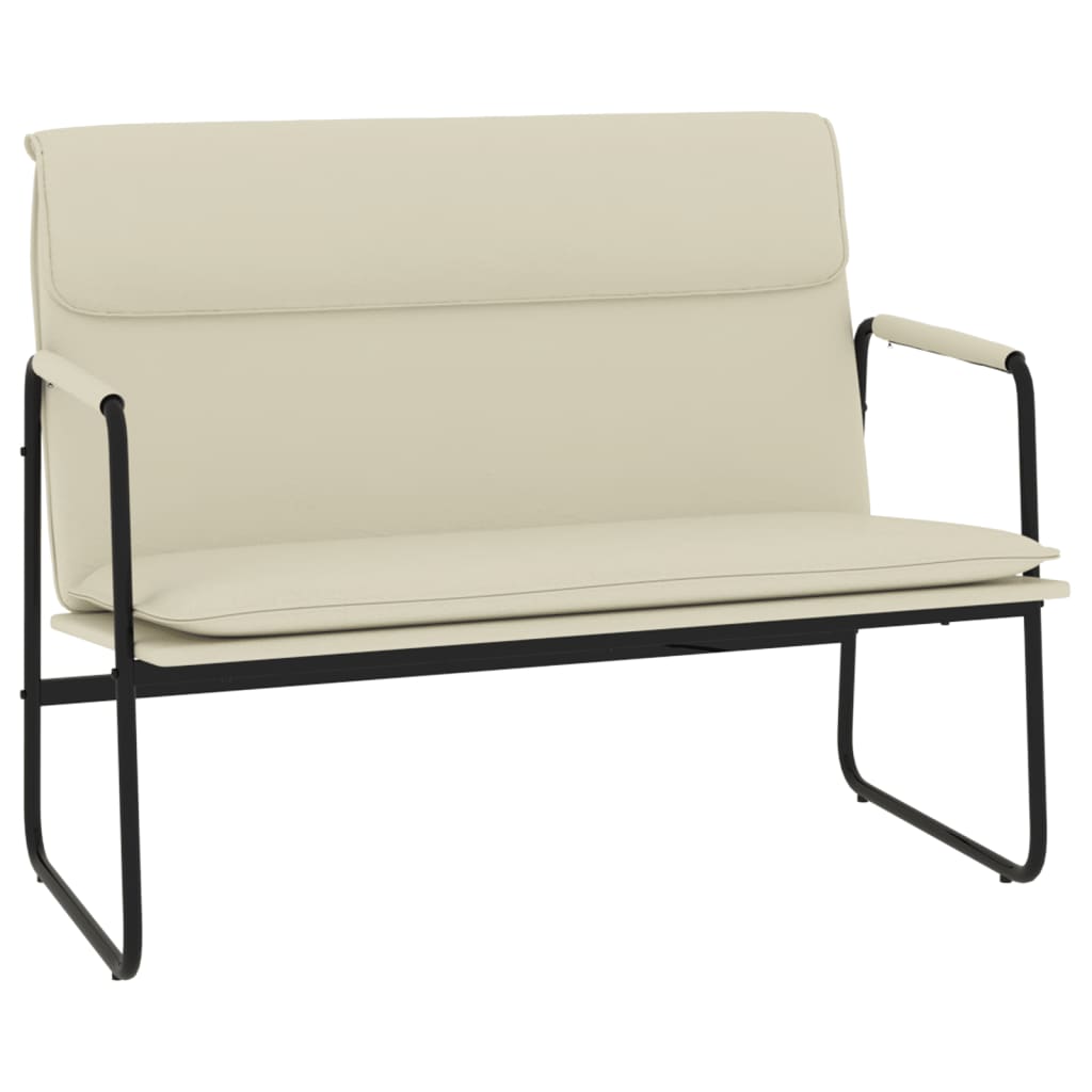 Sitzbank Creme 100x64x80 cm Kunstleder