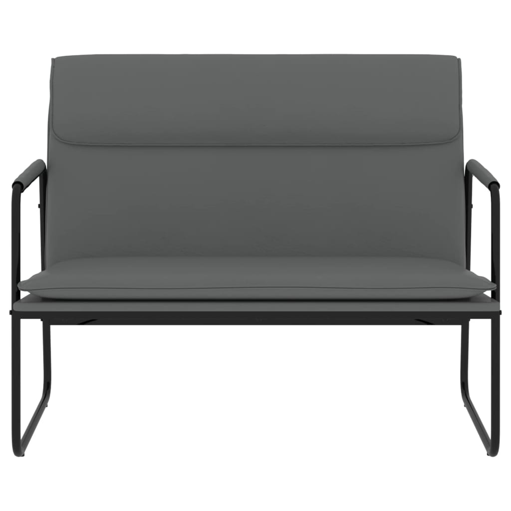 Sitzbank Grau 100x64x80 cm Kunstleder