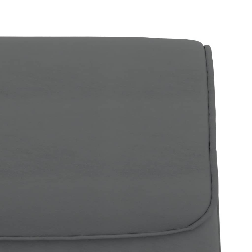 Sitzbank Grau 100x64x80 cm Kunstleder
