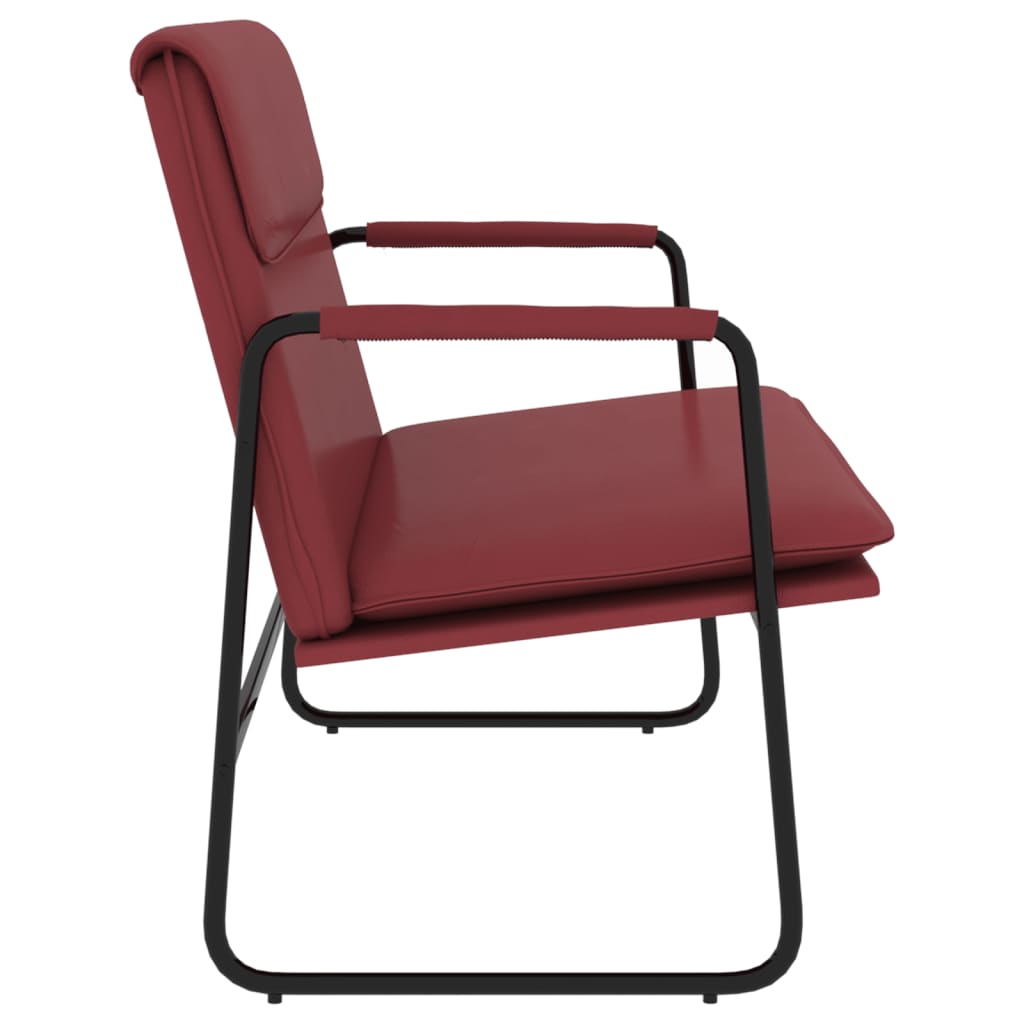 Sitzbank Weinrot 100x64x80 cm Kunstleder