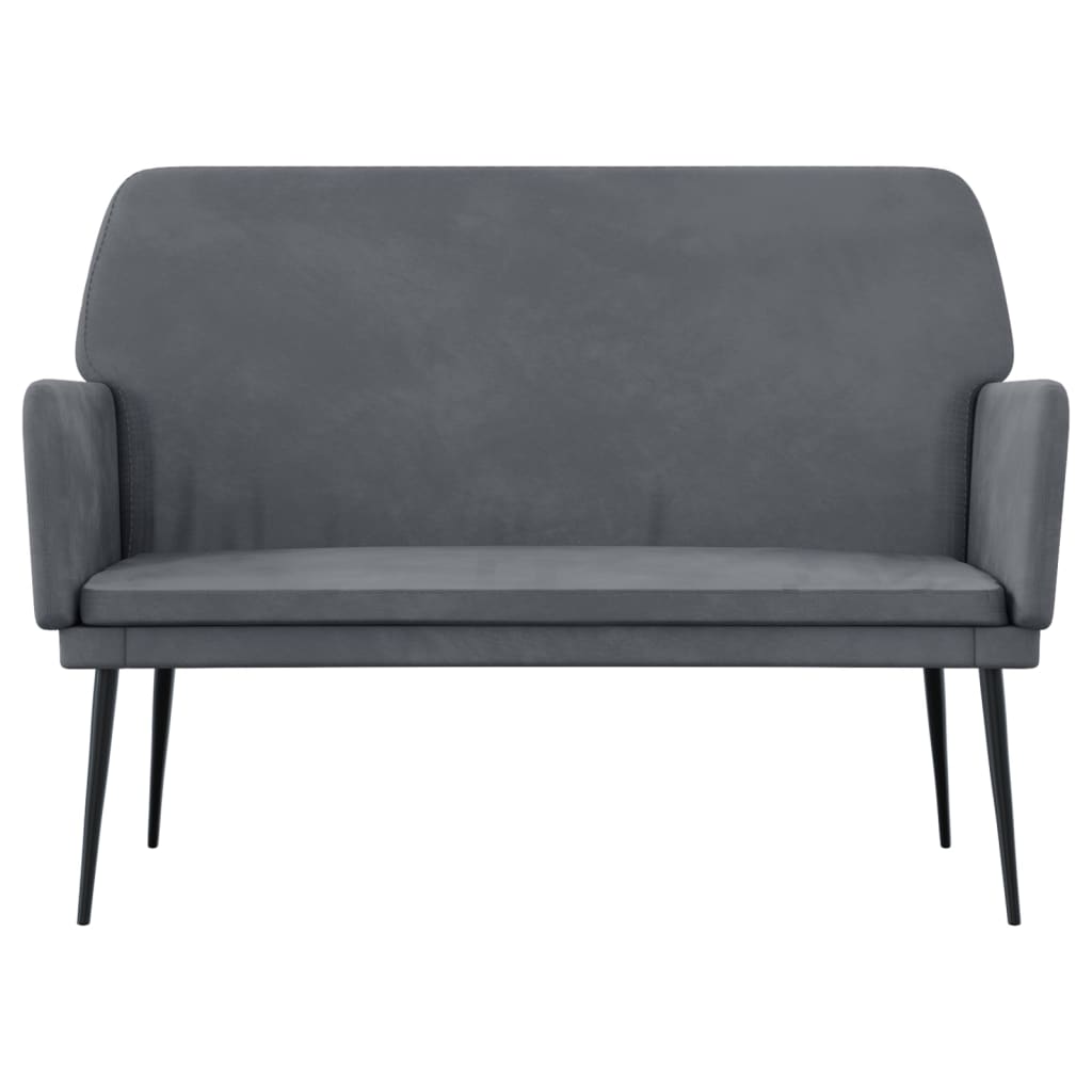Sitzbank Dunkelgrau 108x79x79 cm Samt