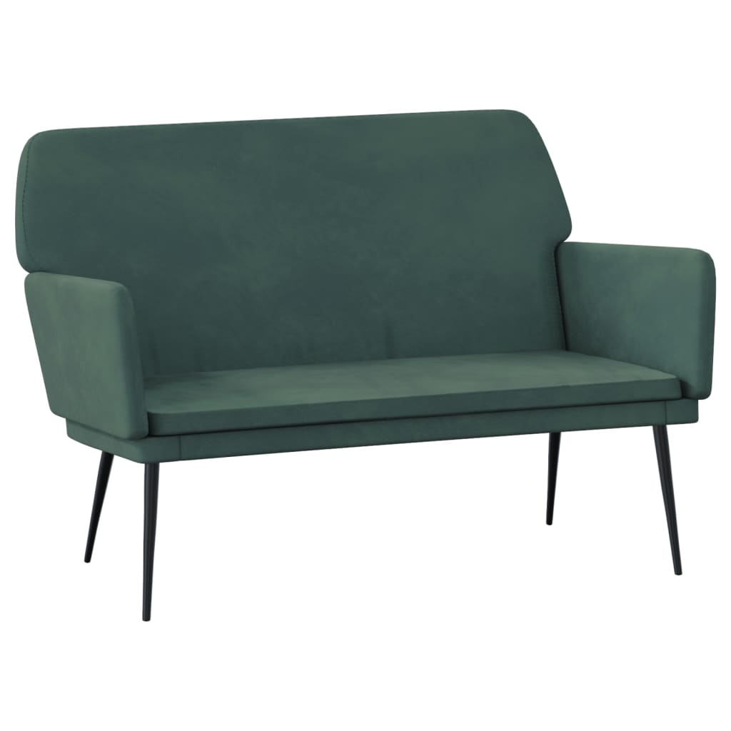 Sitzbank Dunkelgrün 108x79x79 cm Samt