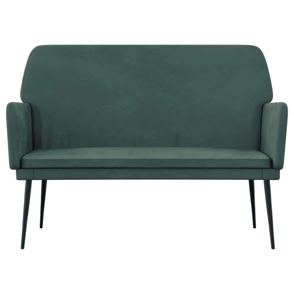 Sitzbank Dunkelgrün 108x79x79 cm Samt