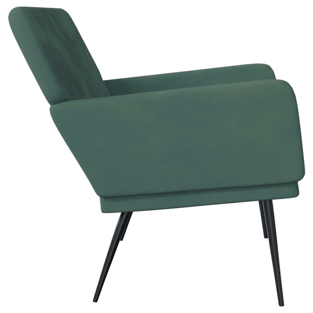 Sitzbank Dunkelgrün 108x79x79 cm Samt