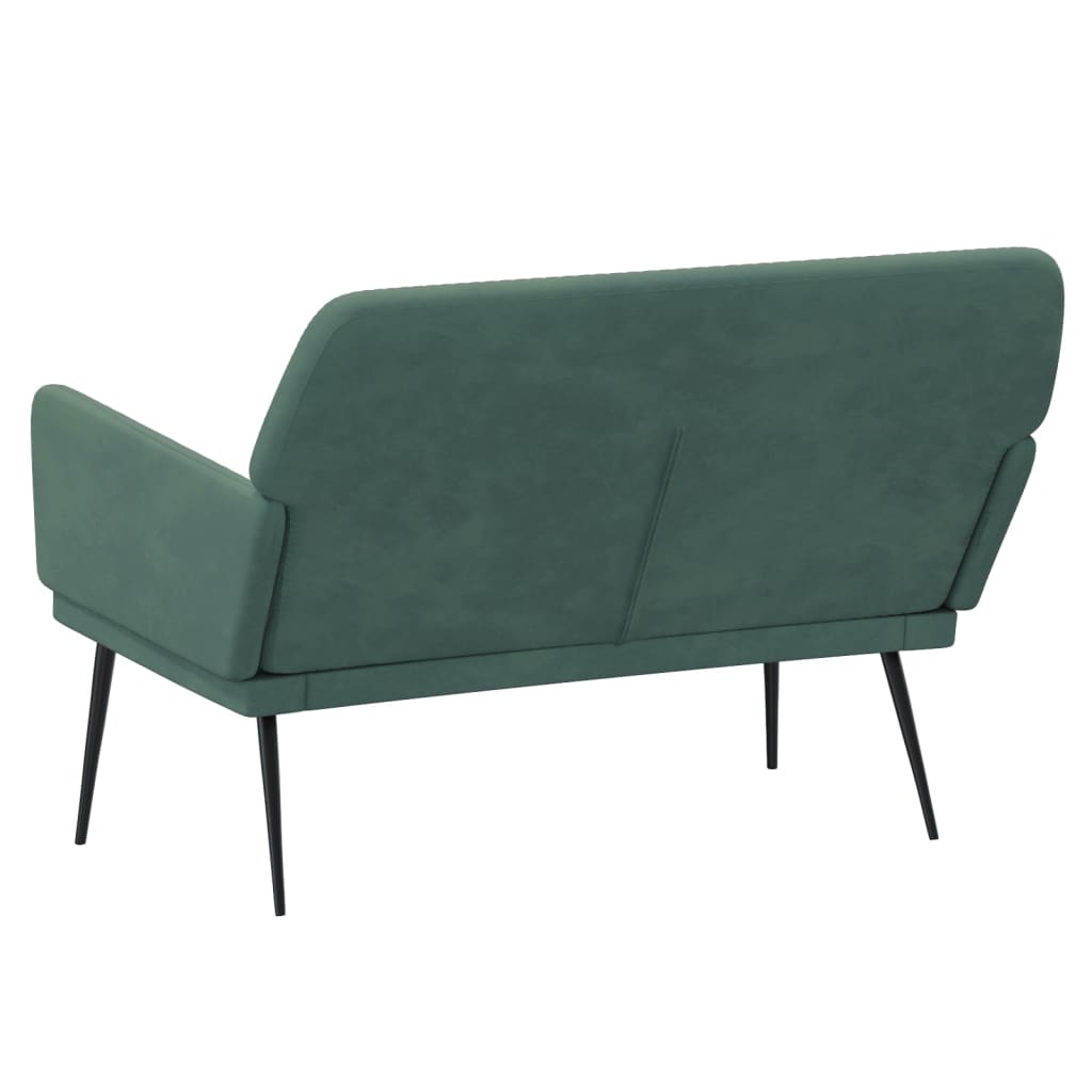 Sitzbank Dunkelgrün 108x79x79 cm Samt