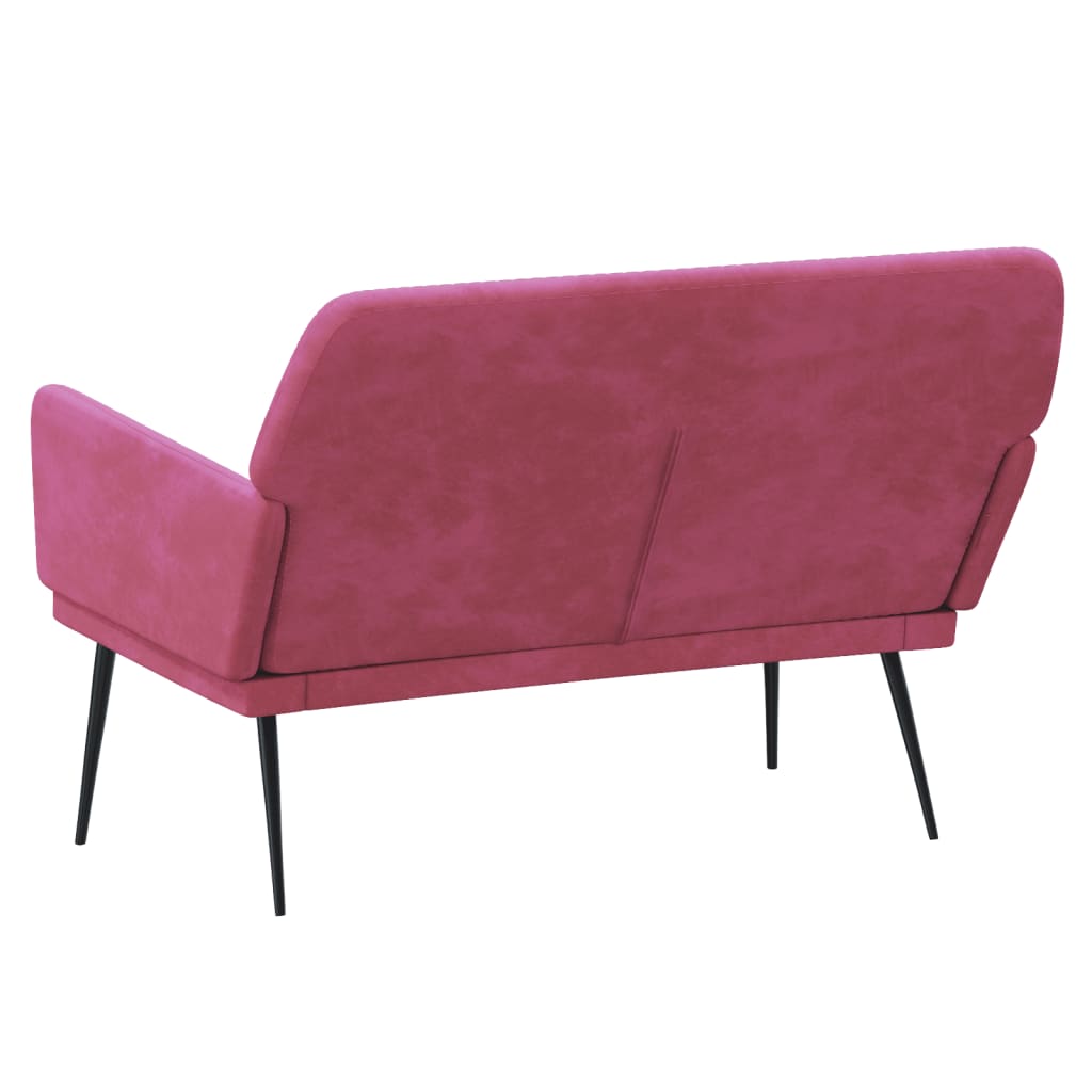 Sitzbank Weinrot 108x79x79 cm Samt