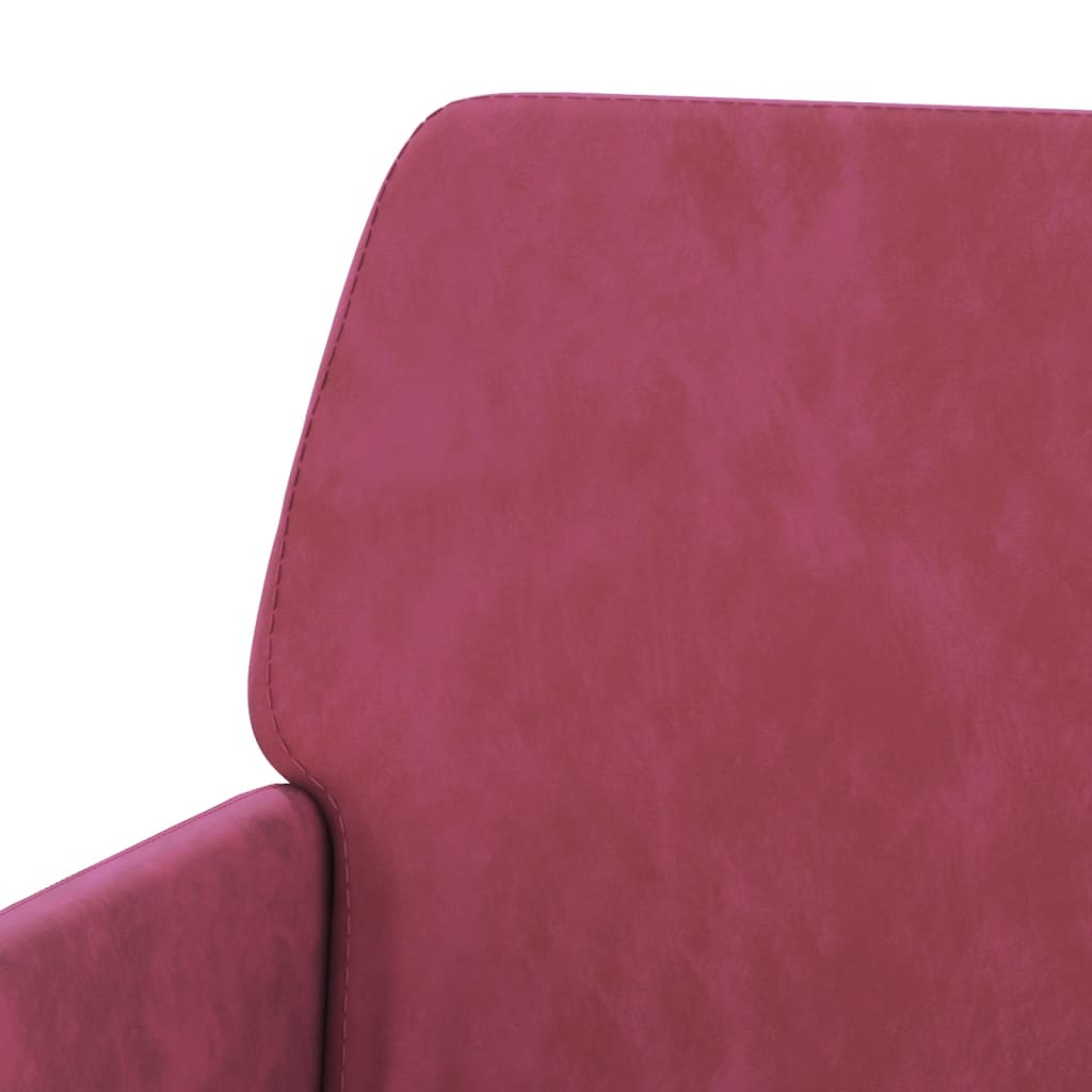 Sitzbank Weinrot 108x79x79 cm Samt