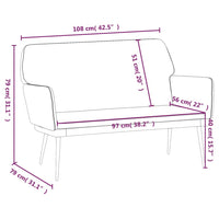 Thumbnail for Sitzbank Braun 108x79x79 cm Samt
